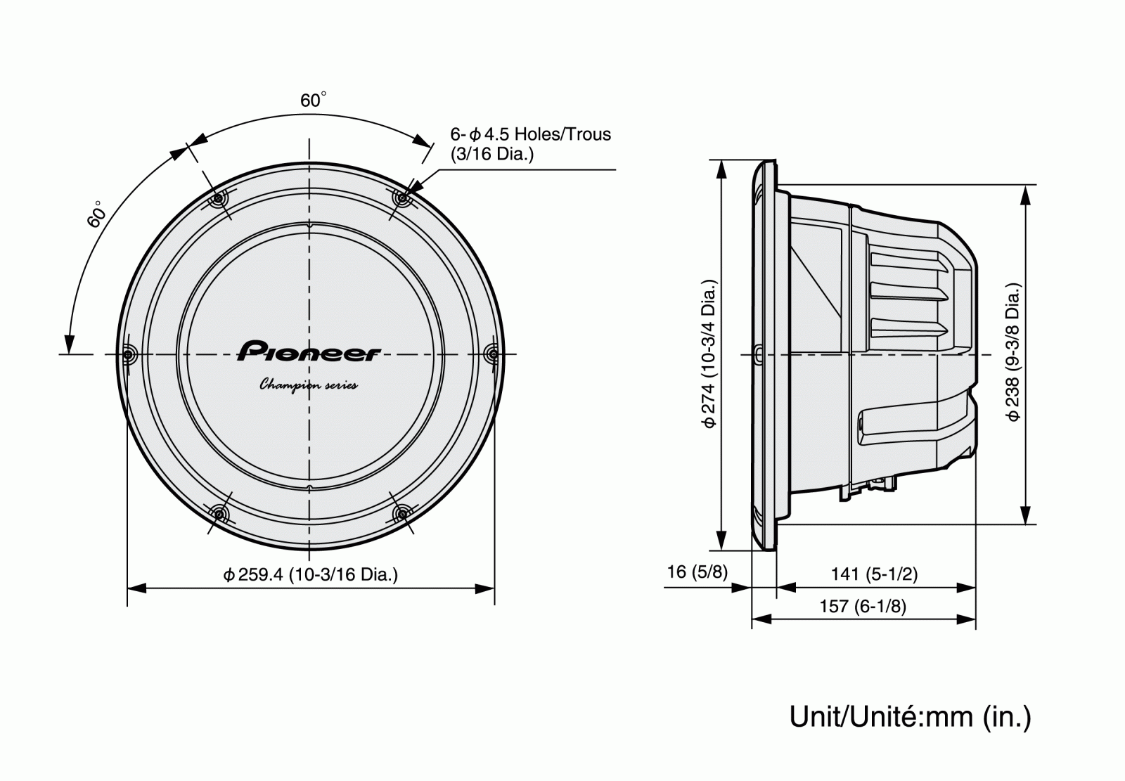 Размер динамика сабвуфера. Pioneer TS-w259d4. Динамик Пионер 12 дюймов. Динамик сабвуфера Пионер 12 дюймов. Сабвуфер Пионер 1300 размер динамика.
