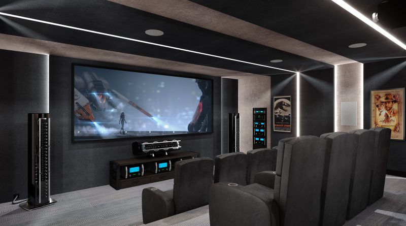 Luxury home cinema system with the new McIntosh £40k centre speaker