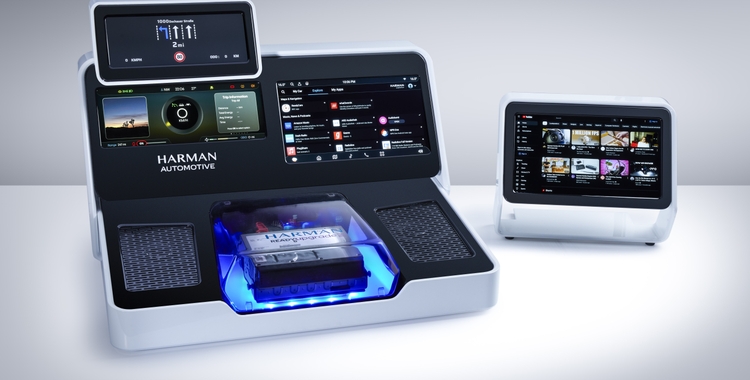 Harman Ready Upgrade concept shown in a demo stand
