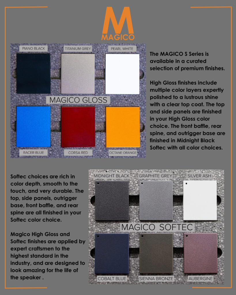 Magico S7 finish options